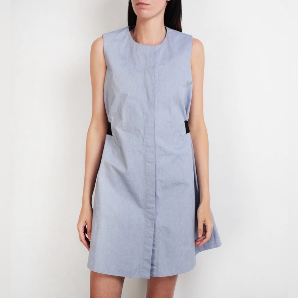 PARIS ATELIER & OTHER STORIES Light Blue Sleeveless tie back Mini Dress size 8